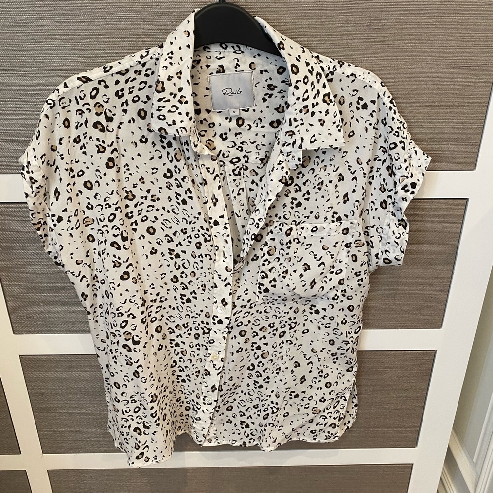 Rails Cheetah Print Button Down